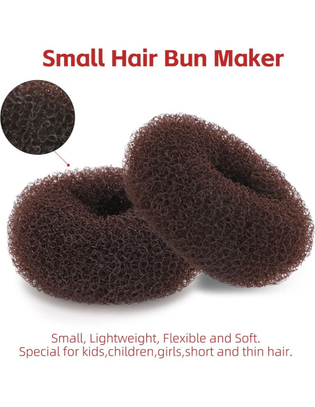 Juego de 6 Hacedores de Moños de Cabello Aivwis - Estilo Donut Juego de 6 Hacedores de Moños de Cabello Aivwis - Estilo Donut