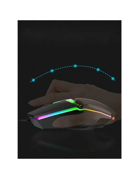 Ratón Gaming con Cable Guiheng RGB 800-1600 Ergonómico Ratón Gaming con Cable Guiheng RGB 800-1600 Ergonómico