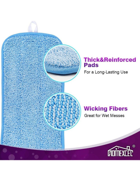 Paños de Mopa Reutilizables HOMEXCEL 30.48 cm - Paquete de 8 Paños de Mopa Reutilizables HOMEXCEL 30.48 cm - Paquete de 8
