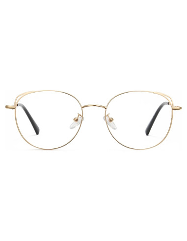 Gafas de luz azul Cyxus redondas metal UV lentes claros