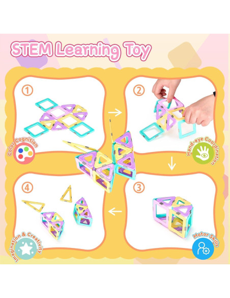 Juego de 102 Piezas de Azulejos Magnéticos Vigorfun Juego de 102 Piezas de Azulejos Magnéticos Vigorfun