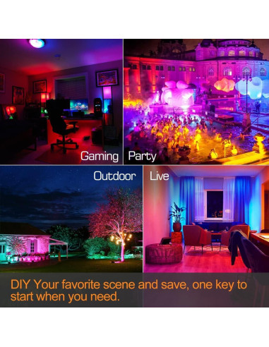 Luz de Inundación LED MELPO 80W RGB Control APP 8000LM