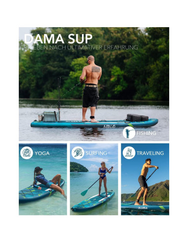 Tabla Paddle Inflable DAMA 350,5x88,9 cm con Remo Ajustable