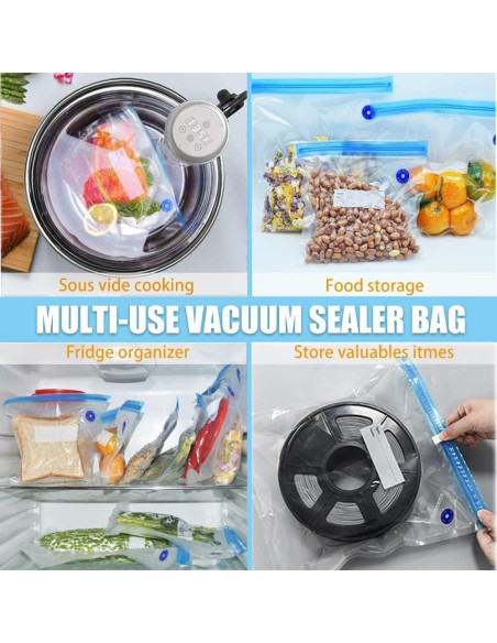 Kit de Bolsas Sous Vide Reutilizables Mantianstar 12 Piezas 30x34cm Kit de Bolsas Sous Vide Reutilizables Mantianstar 12 Piezas 30x34cm