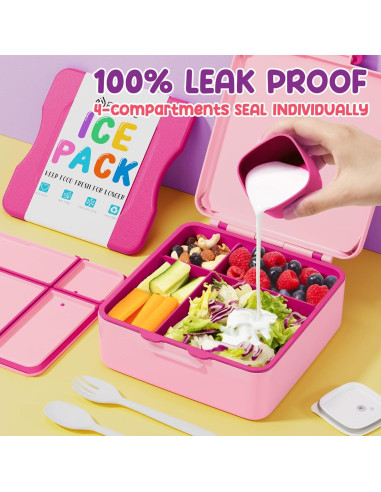 Caja Bento Fimibuke 1065ml a Prueba de Fugas con Utensilios