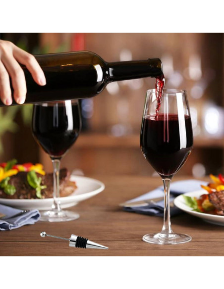 10 Tapones de Vino Reutilizables ENLAYER de Acero Inoxidable 10 Tapones de Vino Reutilizables ENLAYER de Acero Inoxidable