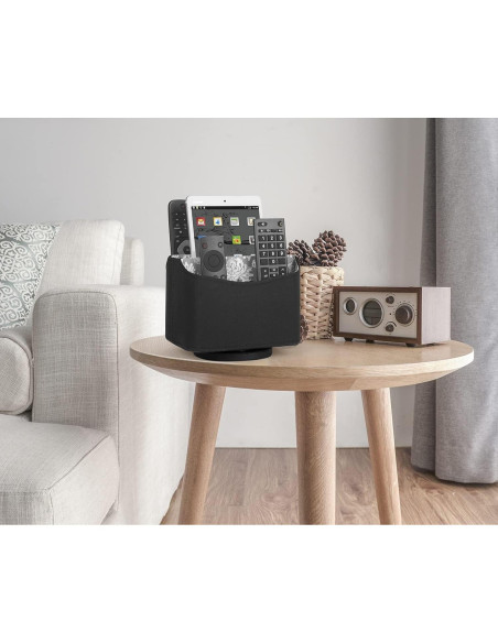Soporte Giratorio para Control Remoto HofferRuffer Negro 18.5x14x15.2cm Soporte Giratorio para Control Remoto HofferRuffer Negro 18.5x14x15.2cm