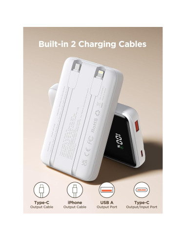 Cargador Portátil Aioneus 10000mAh Carga Rápida USB-C