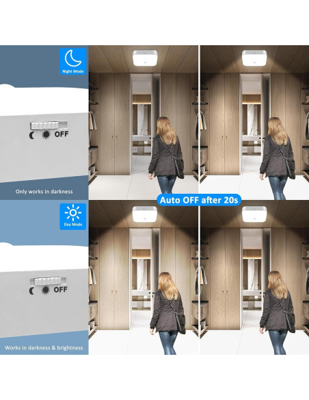 Luz de Armario TOOWELL Recargable 10000mAh Sensor Movimiento Luz de Armario TOOWELL Recargable 10000mAh Sensor Movimiento