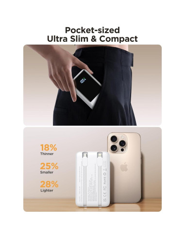Cargador Portátil Aioneus 10000mAh Carga Rápida USB-C