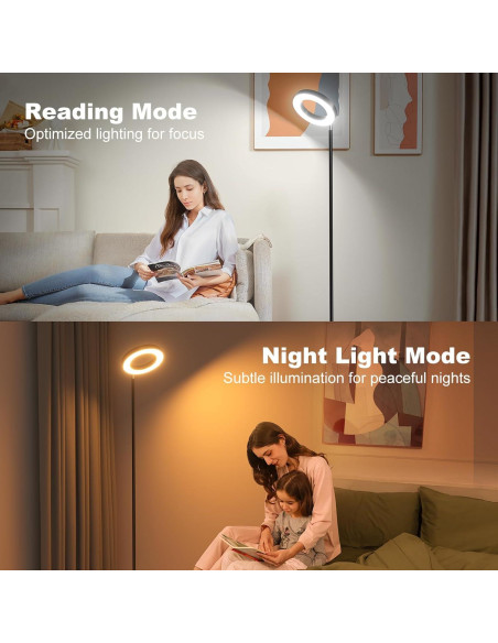 Lámpara de Pie LED RGB FULSUNT 42W Doble Cara Regulable Lámpara de Pie LED RGB FULSUNT 42W Doble Cara Regulable
