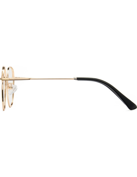 Gafas de luz azul Cyxus redondas metal UV lentes claros Gafas de luz azul Cyxus redondas metal UV lentes claros