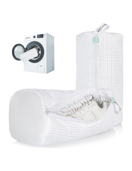 Bolsa de Lavado de Zapatos ADEHMDA 2 Pcs Microfibra Blanca Bolsa de Lavado de Zapatos ADEHMDA 2 Pcs Microfibra Blanca