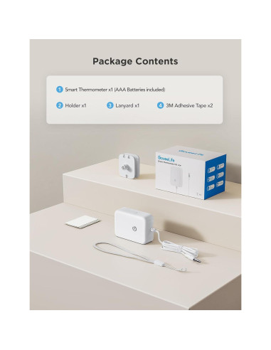 Termómetro de Congelador GoveeLife H5111 con Alarma Bluetooth