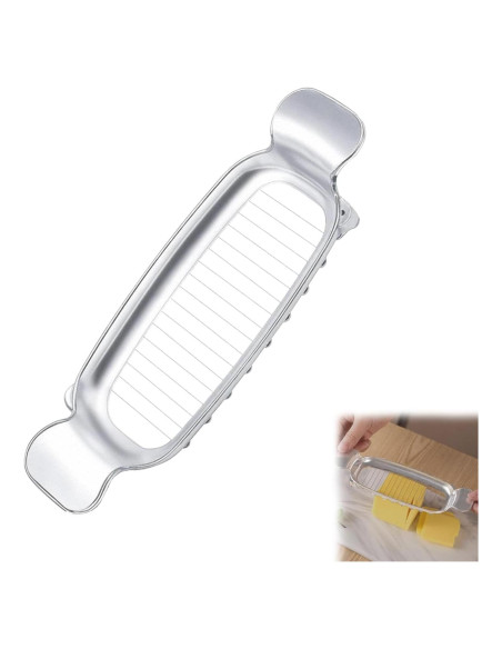 Cortador de Mantequilla y Queso Smrtcol - Aluminio Antiadherente 20x6.7cm Cortador de Mantequilla y Queso Smrtcol - Aluminio Antiadherente 20x6.7cm