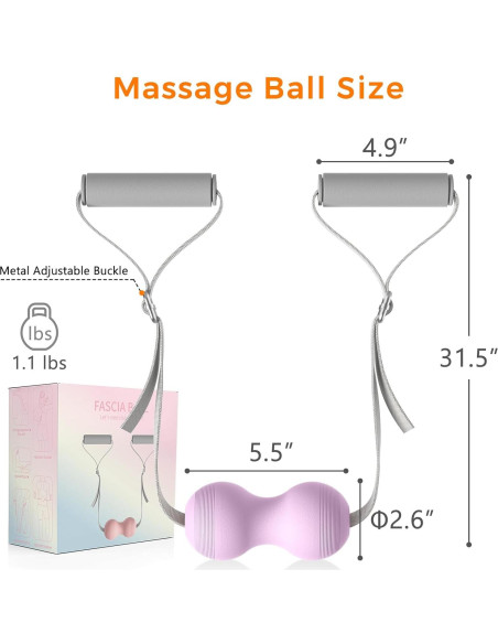 Bola de Masaje VICSKY con Correa Ajustable - Alivio Muscular Bola de Masaje VICSKY con Correa Ajustable - Alivio Muscular