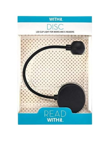 Luz de Lectura Clip On WITHit - LED Negra, Portátil y Ligera