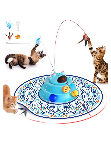 Juguete Interactivo para Gatos Pawtners 5 en 1 Azul Juguete Interactivo para Gatos Pawtners 5 en 1 Azul