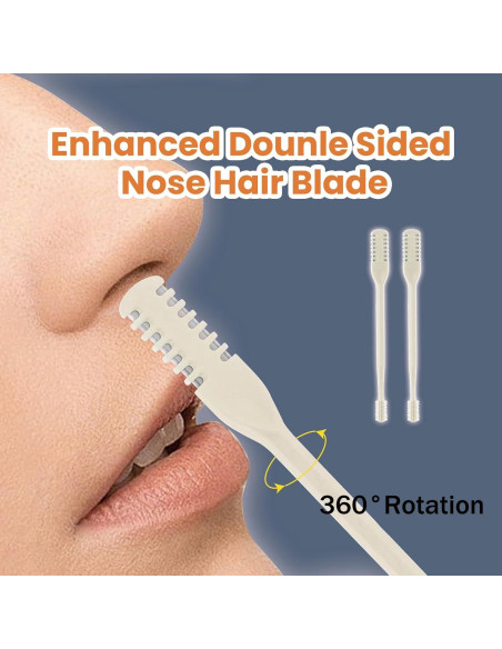 Cortador de Vello Nasal 2 en 1 JLYPFUSA Beige - Doble Cara Cortador de Vello Nasal 2 en 1 JLYPFUSA Beige - Doble Cara