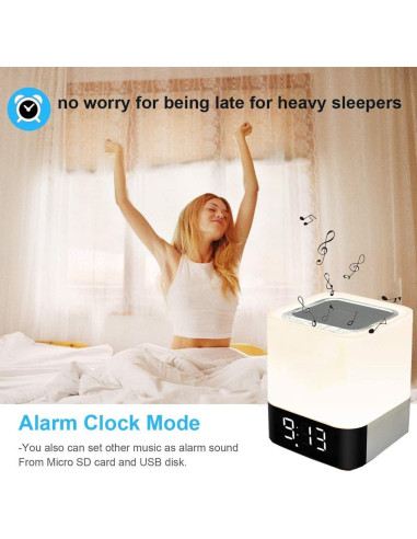 Altavoz Bluetooth Gallstep DY28P con Lámpara LED y Reloj Despertador