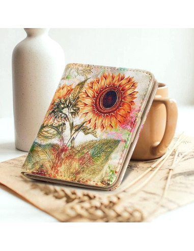 Cartera APHISON RFID Mujer Cuero Microfibra Compacta