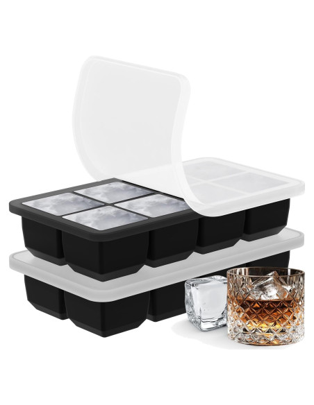Moldes de Silicona para Hielo Grande HRGNQCT - 2 Piezas Moldes de Silicona para Hielo Grande HRGNQCT - 2 Piezas