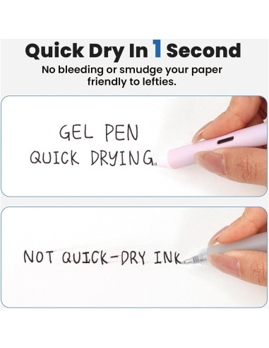 Bolígrafos de Gel WRITECH 0.5mm Tinta Negra Retráctil 4 Unidades