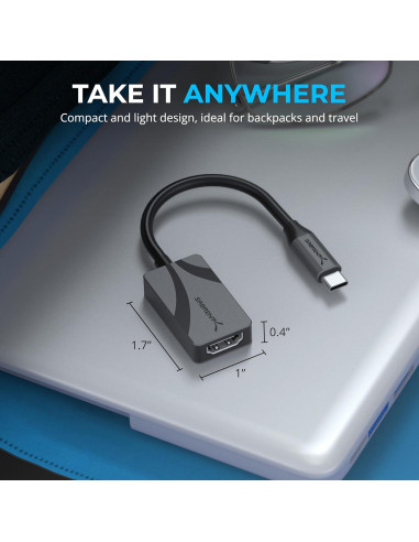 Adaptador USB Tipo-C a HDMI 8K Sabrent DA-CH8K 7680x4320