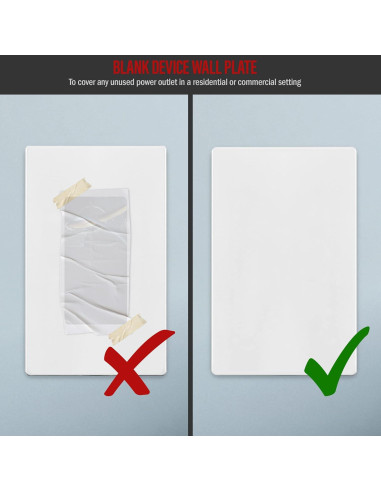Placa de Pared ENERLITES SI8801-W, 5 Unidades, Blanco