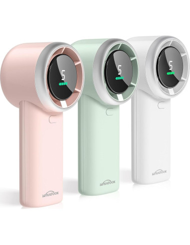 Ventilador Portátil WHATOOK Mini Rosa 10h Batería USB