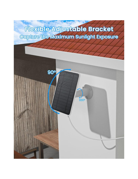 Cargador Solar WININMETA para Cámara Arlo Essential 2K 5W Cargador Solar WININMETA para Cámara Arlo Essential 2K 5W