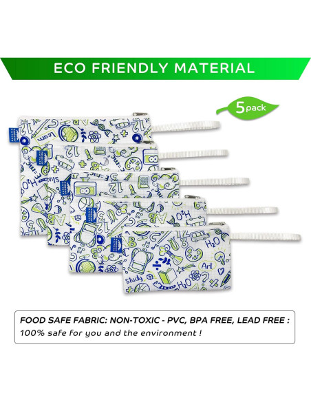 Bolsa Reutilizable para Sándwich Nordic By Nature - 5 Piezas Bolsa Reutilizable para Sándwich Nordic By Nature - 5 Piezas