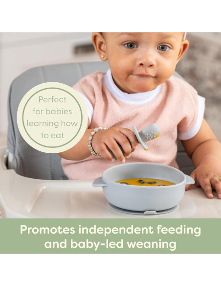 Cucharas de Silicona para Bebés UpwardBaby 3 Piezas - Libre de BPA