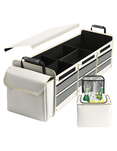 Organizador de Maletero AOPHY Beige 4 en 1 Plegable Impermeable