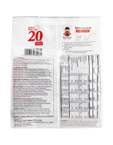 Sopa Miso Miko Brand 20 Piezas 320g (Paquete de 2)