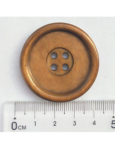 Botones de Madera Redondos 40mm Chenkou Craft 30pcs Marrón