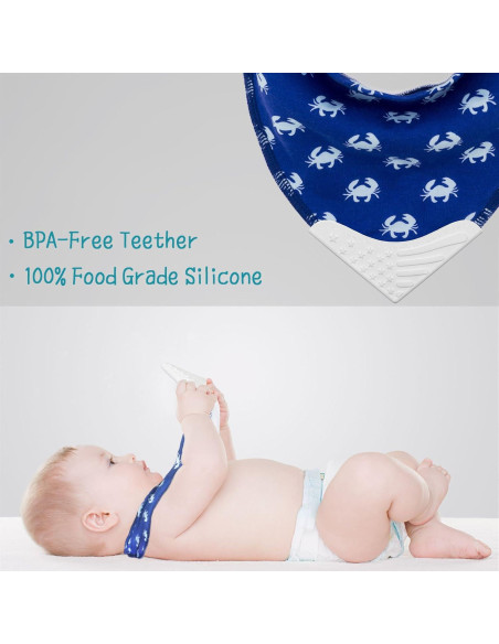 Conjunto de Baberos de Dentición Giftty Baby - Algodón Orgánico Conjunto de Baberos de Dentición Giftty Baby - Algodón Orgánico