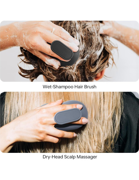 2 Cepillos de Champú Masajeador PHOVSUV Silicona 10cm 2 Cepillos de Champú Masajeador PHOVSUV Silicona 10cm