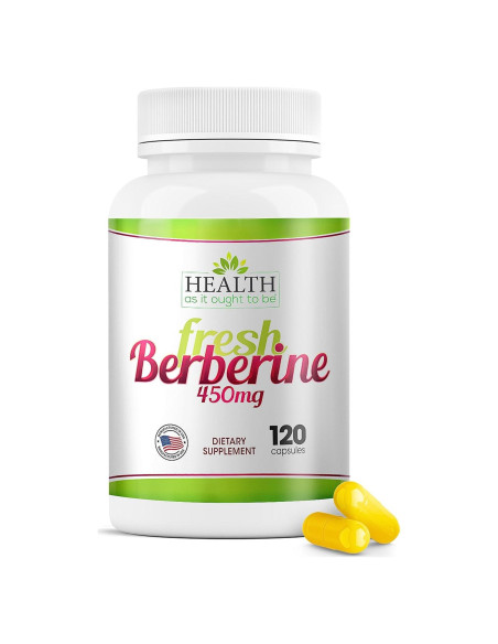 Suplemento de Berberina Fresca 450mg Salud Como Debe Ser 120 Cápsulas Suplemento de Berberina Fresca 450mg Salud Como Debe Ser 120 Cápsulas