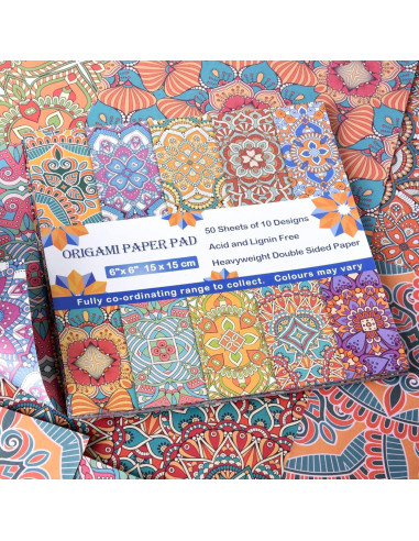 Kit de Papel de Origami Doble Cara 100 Hojas 20 Colores 15x15cm Chiyo
