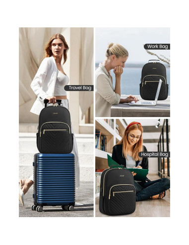 Mochila LOVEVOOK Acolchada para Laptop 15.6" Negra