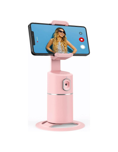 Soporte para Teléfono Camrola Rosa con Seguimiento Facial