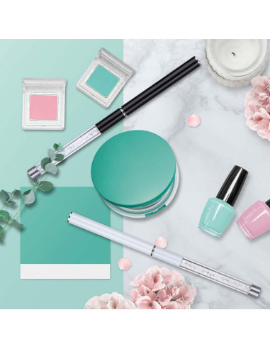 Cepillos de Pestañas Reutilizables BTYMS 2 Piezas con Tapa