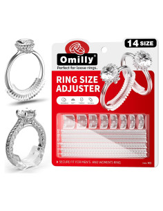 Ajustadores de Anillos de Silicona Omilly - 14 Tamaños Invisibles