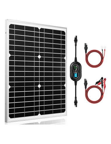 Kit Panel Solar SUNER POWER 12V 20W + Controlador MPPT 10A