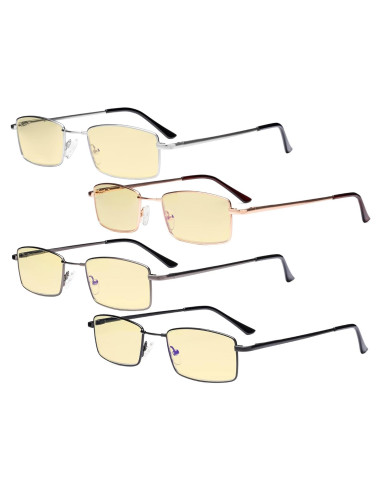 Gafas de Lectura Eyekepper 4 Paquetes Bloqueo Luz Azul 2.0x