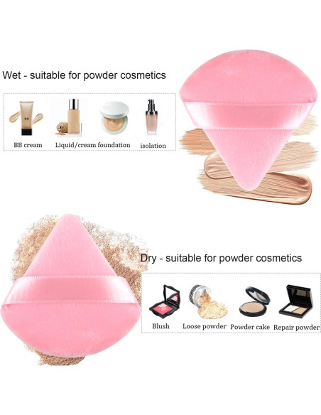 24 Esponjas de Maquillaje Triangulares LUOTIVON - Terciopelo Suave 24 Esponjas de Maquillaje Triangulares LUOTIVON - Terciopelo Suave