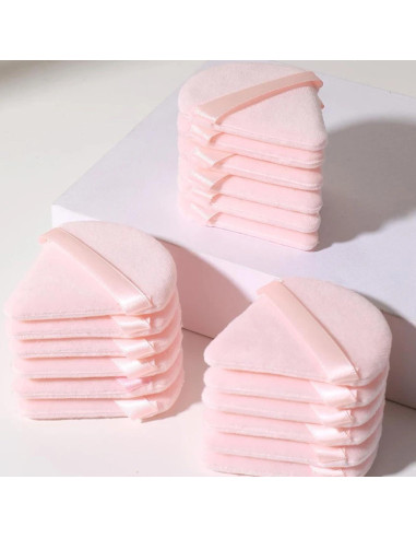 24 Esponjas de Maquillaje Triangulares LUOTIVON - Terciopelo Suave