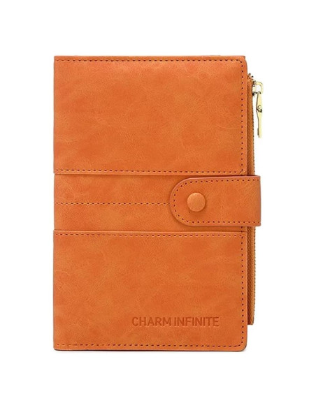 Billetera Mudono para Mujeres con Bloqueo RFID Naranja Billetera Mudono para Mujeres con Bloqueo RFID Naranja