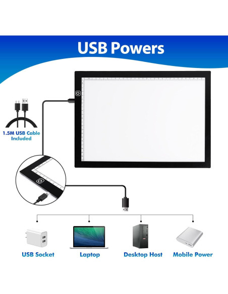 Almohadilla de Luz LED A4 Dorhui con Herramientas de Vinilo Almohadilla de Luz LED A4 Dorhui con Herramientas de Vinilo